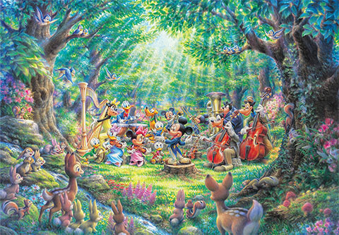 Jigsaw puzzle 1000 pieces Mickey and Minnie Sweetheart Campfire D-1000-079 Tenyo 
